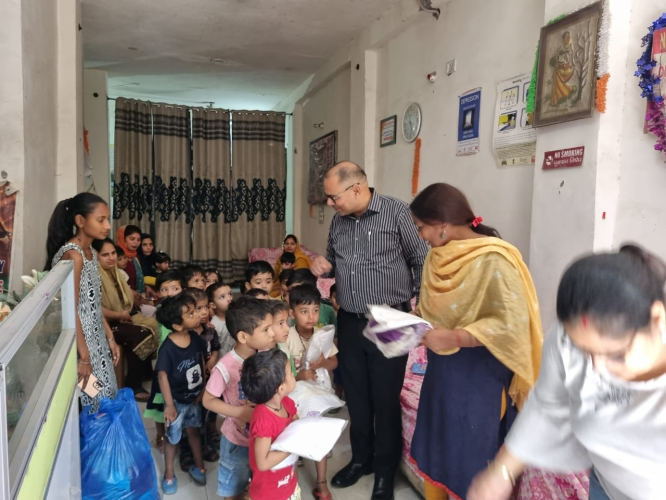 Cloths Distribution between the Children